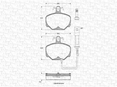 MAGNETI MARELLI 363702160029 -  Комплект тормозных колодок, дисковый тормоз